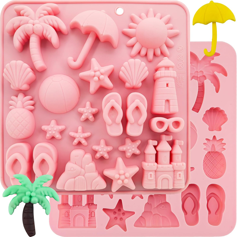Soap Making Designs - Summer Beach Theme Silicone Molds Coconut