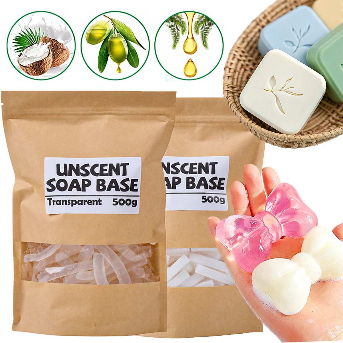 Soap Making With Soap Base - 500g/package Handmade Soap Base Milky White