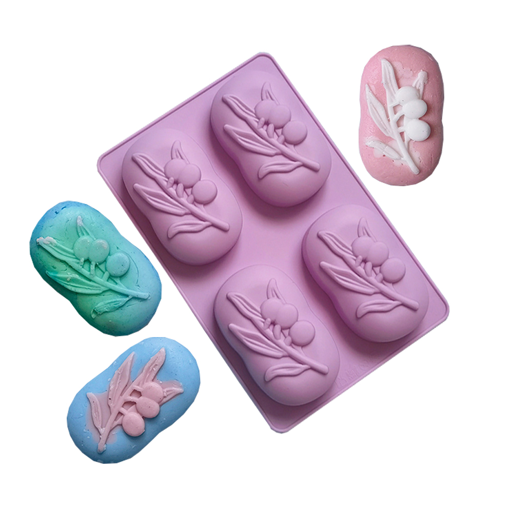 4 Cavities Oval Olive Tree Sil - Soap Making Diy Kit incelemesi ve fiyatı