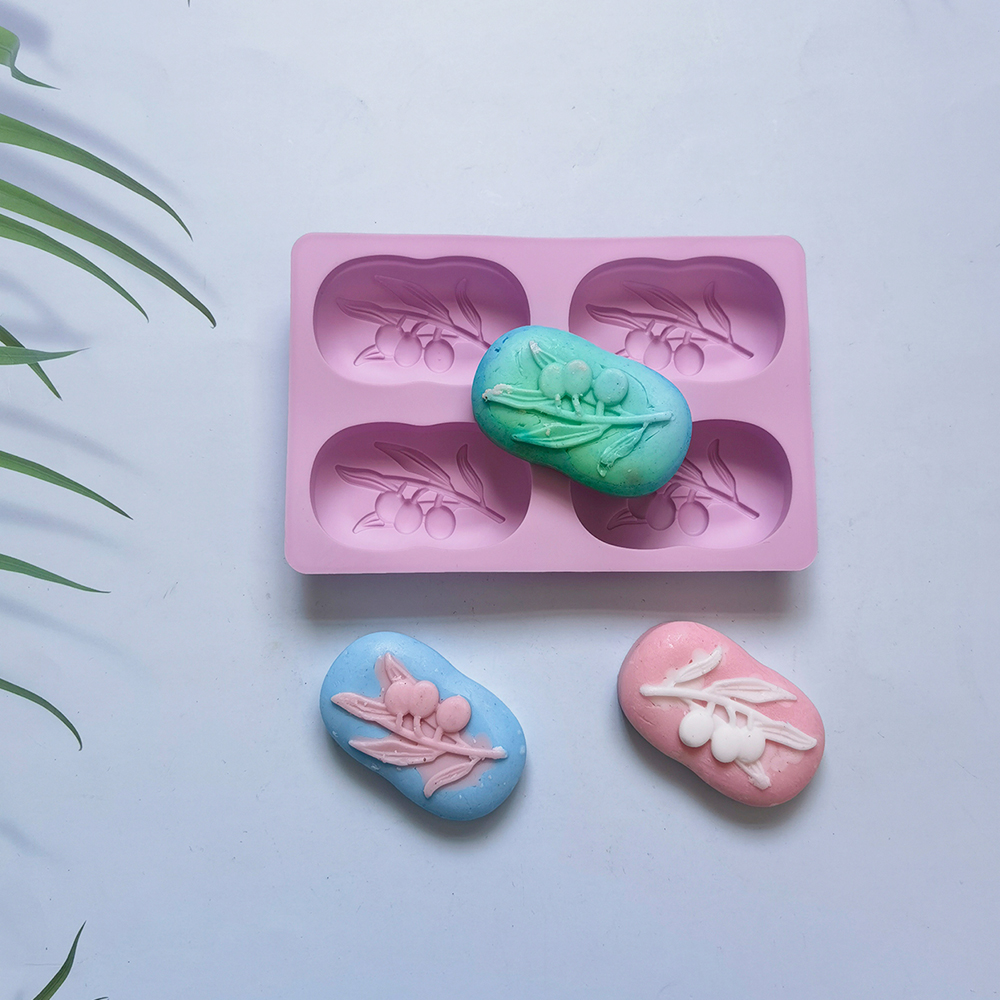 4 Cavities Oval Olive Tree Sil - Soap Making Diy Kit incelemesi ve fiyatı
