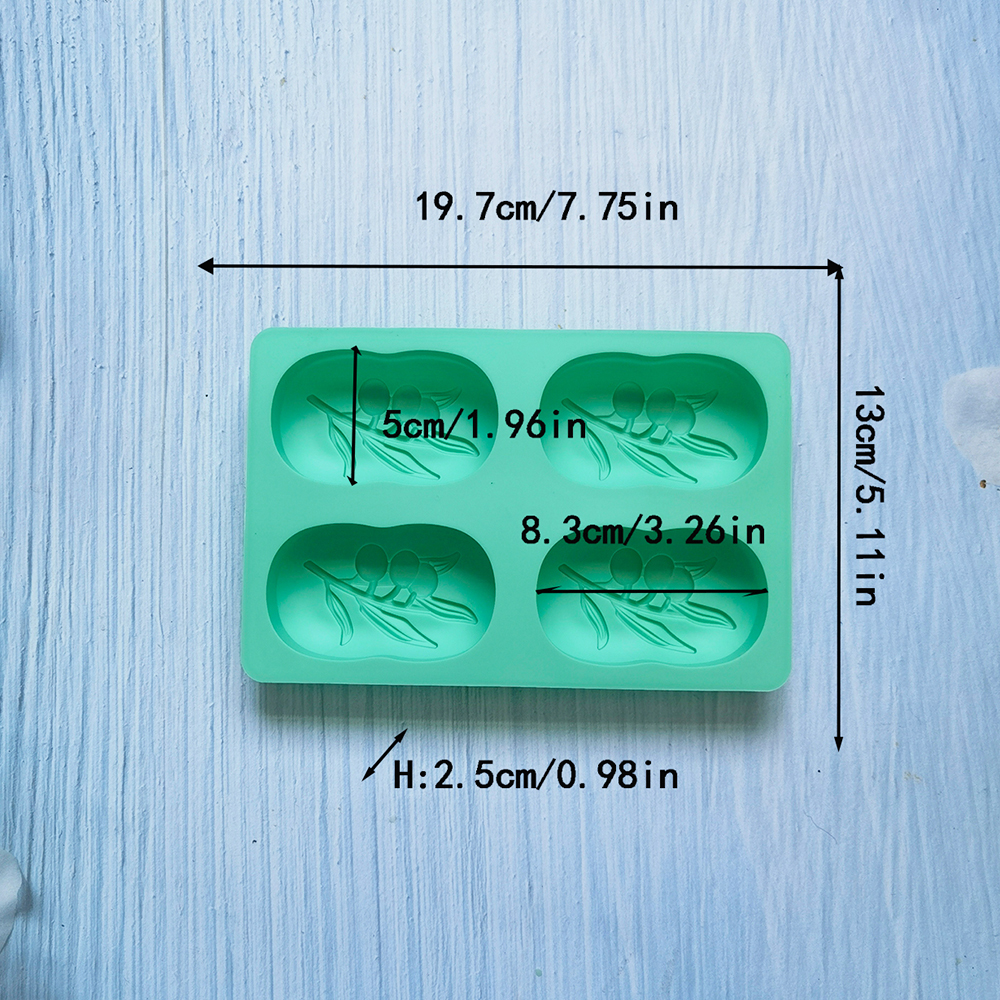 4 Cavities Oval Olive Tree Sil - Soap Making Diy Kit incelemesi ve fiyatı