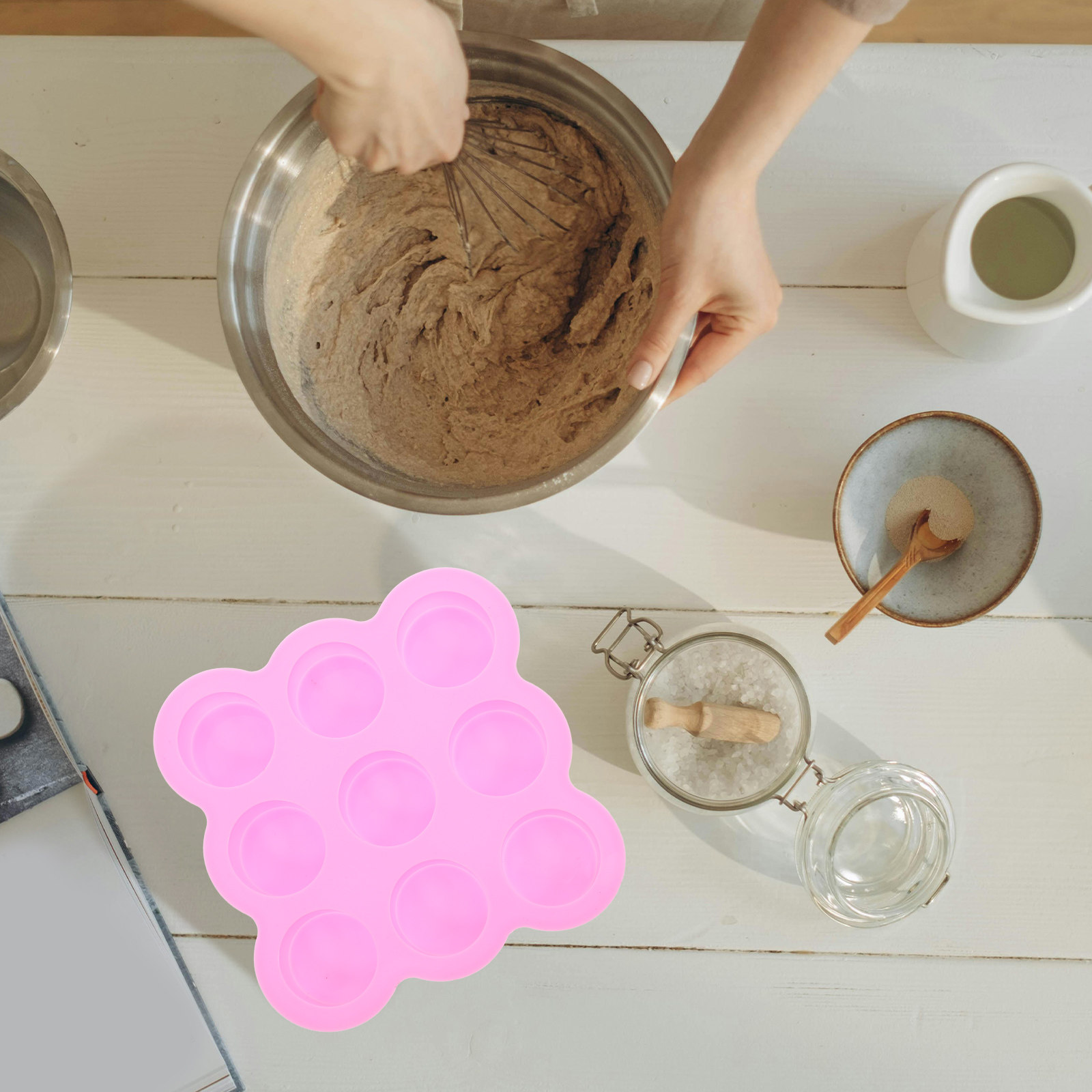 Round 9 Hole Silicone Mold Hea - Soap Making Homemade incelemesi ve fiyatı