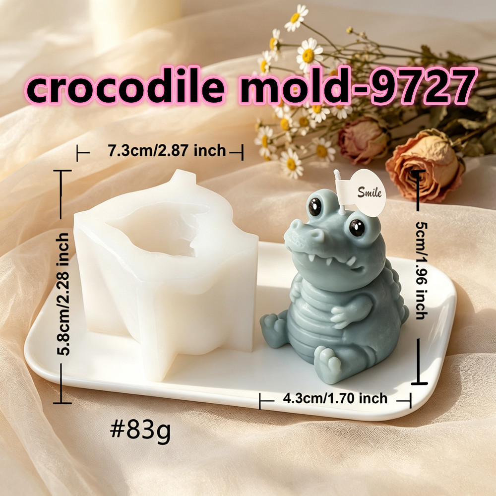 Chibi Crocodile Silicone Candl - Soap Making Designs incelemesi ve fiyatı