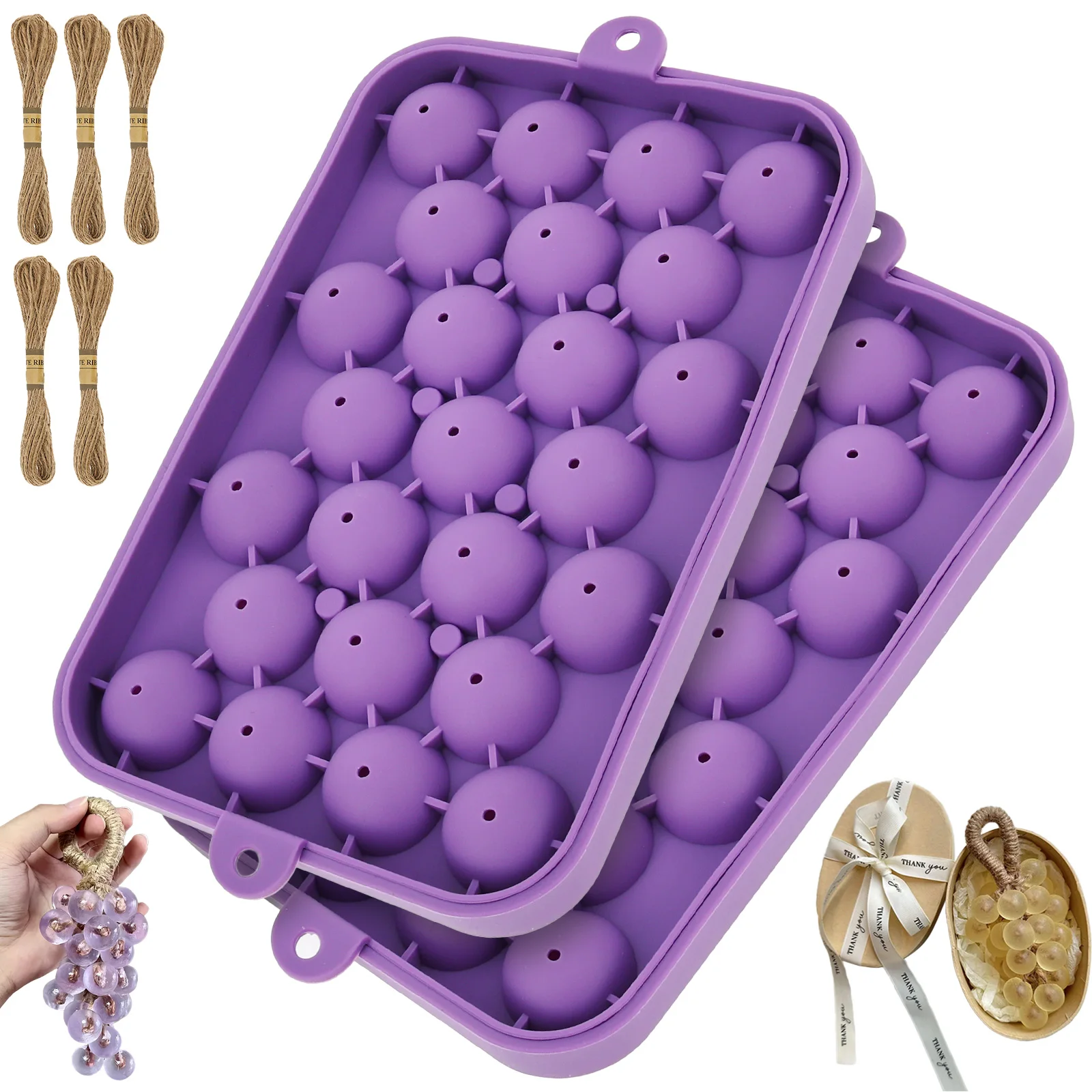 2 Pcs Grape Ball Handmade Soap - Soap Making Diy Kit incelemesi ve fiyatı