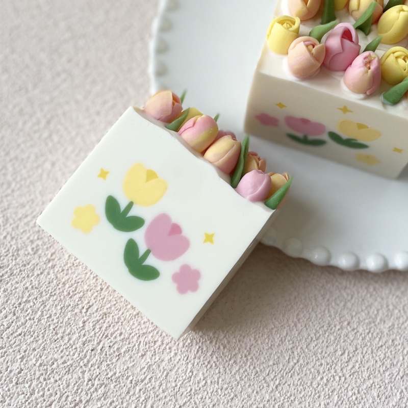 Flower Tulip Pattern Clay Extr - Soap Making Jar incelemesi ve fiyatı