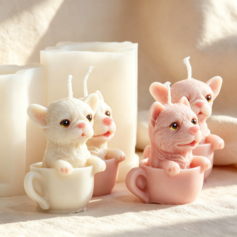 Cute Dog Cup Shaped Silicone M - Soap Making Jar incelemesi ve fiyatı