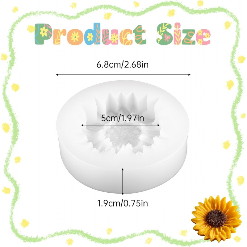 2 Set of sunflower silicone mo - Soap Making Homemade incelemesi ve fiyatı