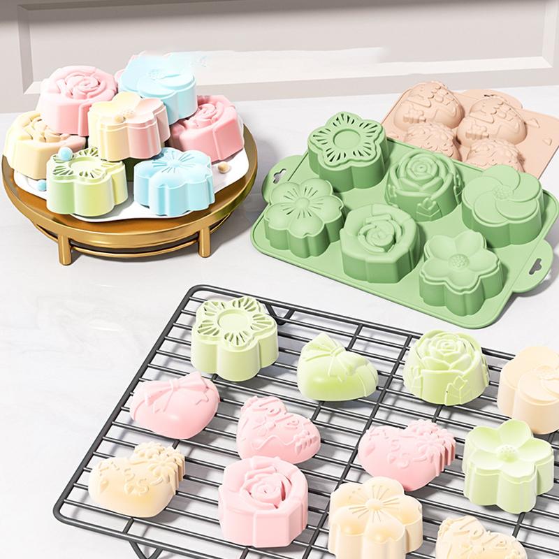 SU Flower Silicone Mold, 6 Cav - Soap Making Homemade incelemesi ve fiyatı