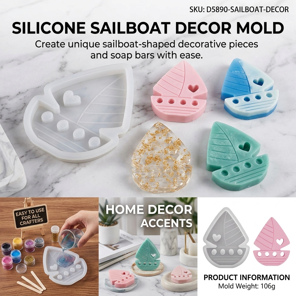 Silicone Heart Sailboat Mold F - Quick Soap Making incelemesi ve fiyatı