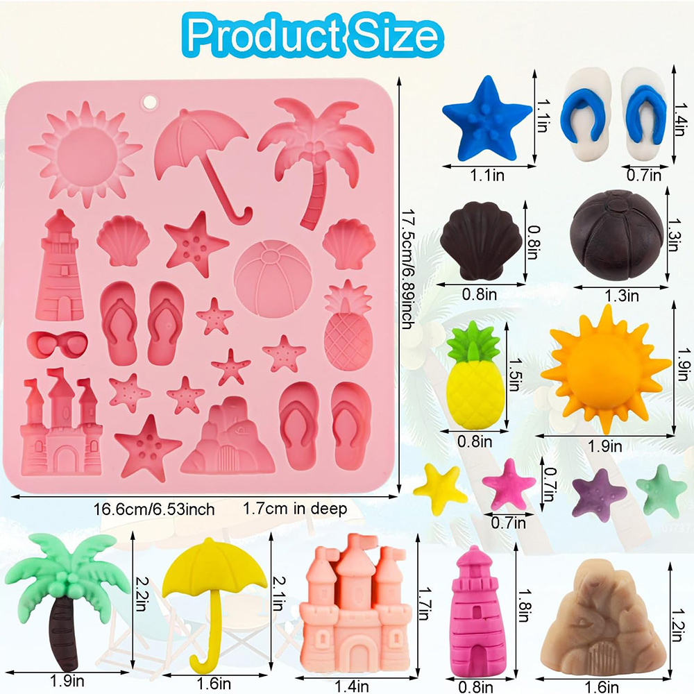 Summer Beach Theme Silicone Mo - Soap Making Designs incelemesi ve fiyatı