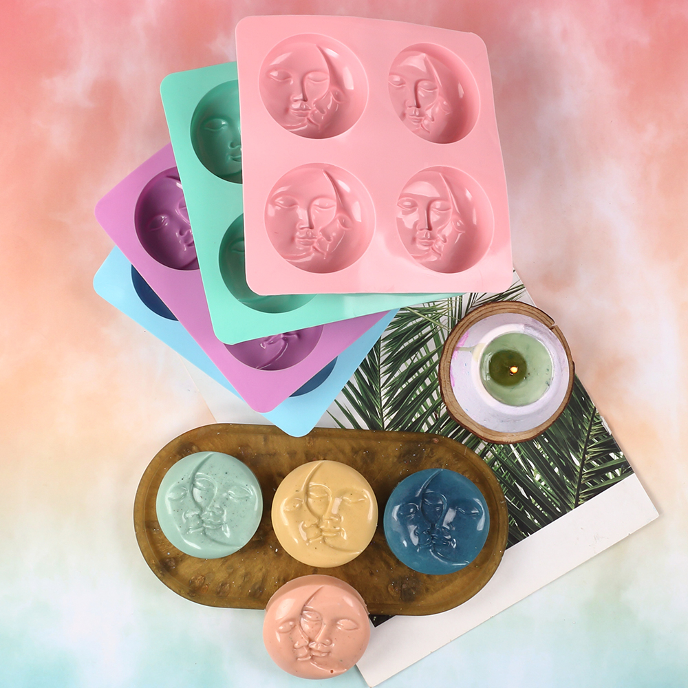 Sun Moon Face Silicone Mold Cr - Soap Making Homemade incelemesi ve fiyatı