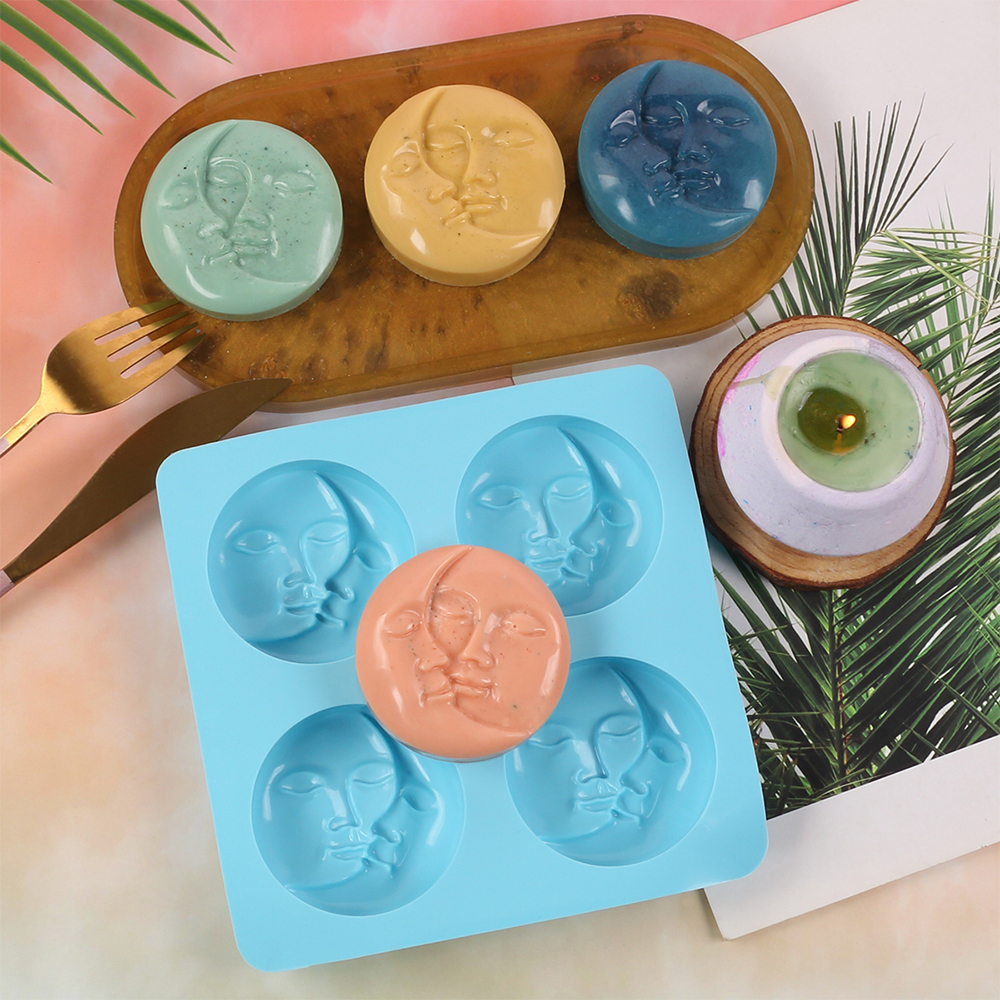 Sun Moon Face Silicone Mold Cr - Soap Making Homemade incelemesi ve fiyatı