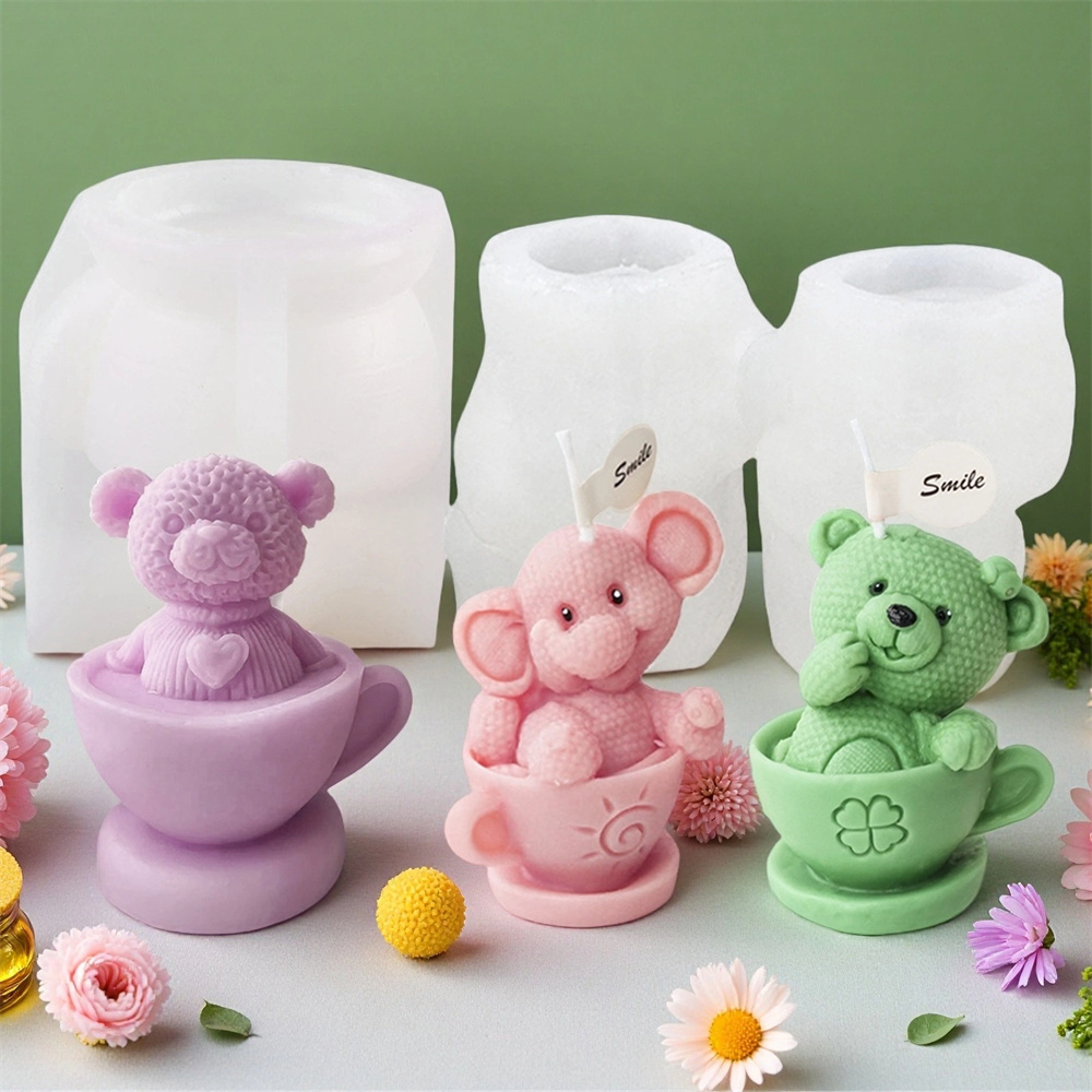 Teddy Bear in Cup Silicone Mol - Soap Making Jar incelemesi ve fiyatı