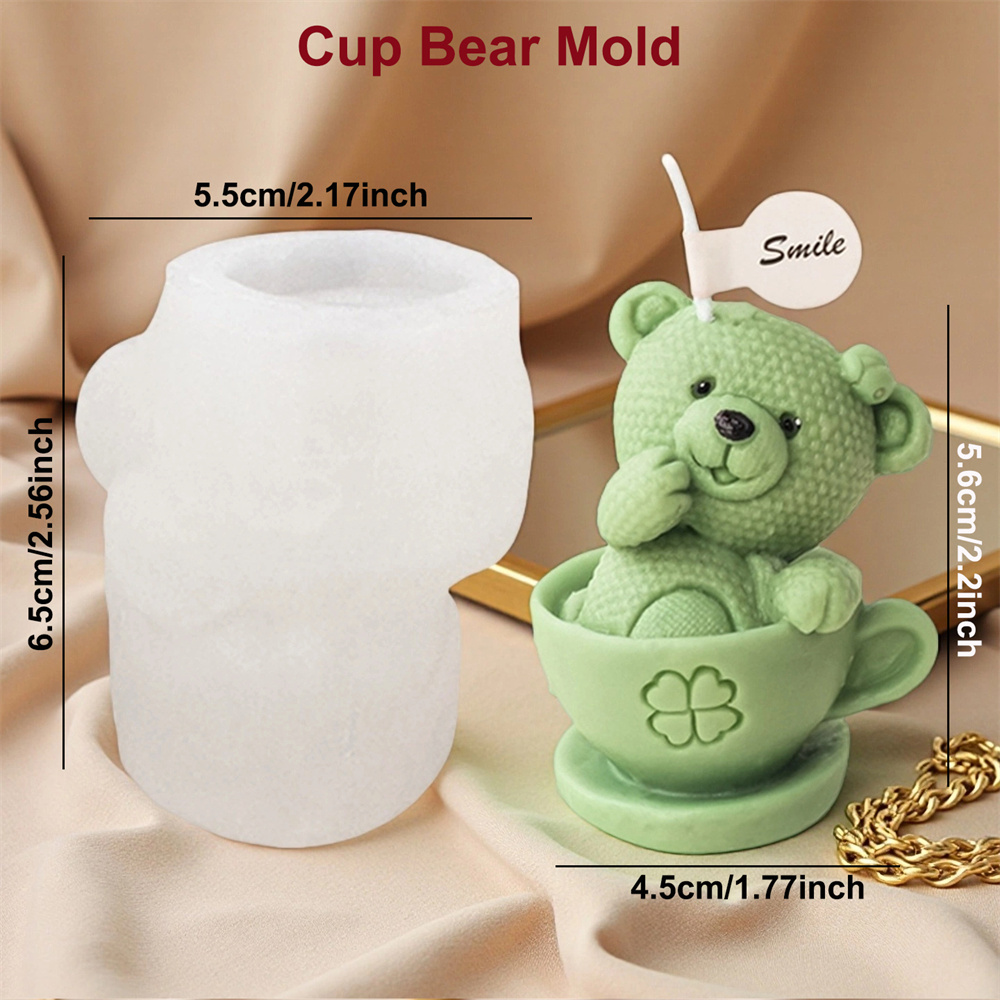 Teddy Bear in Cup Silicone Mol - Soap Making Jar incelemesi ve fiyatı