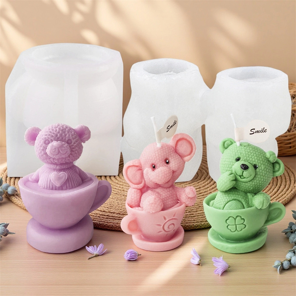 Teddy Bear in Cup Silicone Mol - Soap Making Jar incelemesi ve fiyatı